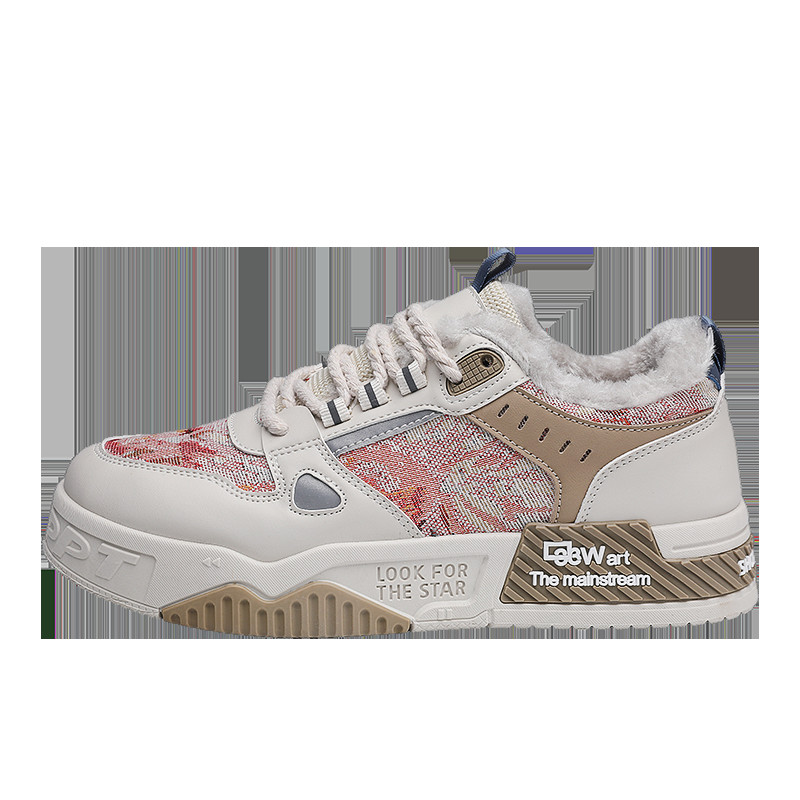 Zimske ravne muške cipele Ležerne vanjske tople baršunaste cipele na vezanje za muškarce Neklizajuće, prozračne, izdržljive Zapatillas De Hombre