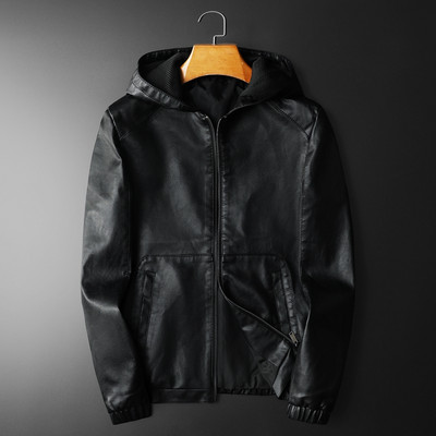 Ανδρικά ανδρικά μπουφάν με κουκούλα Minglu μονόχρωμο φερμουάρ μονόχρωμο ανδρικό πανωφόρι που πλένεται 5XL