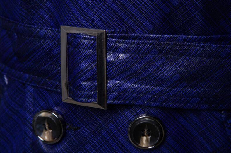 Ευρωπαϊκή νέα έκδοση HOT 2023 Ανδρικό δερμάτινο παλτό με μακρύ σκούρο κρόσσι Ανδρικό Windbreaker Μόδα δερμάτινο παλτό με διπλό στήθος προσωπικότητα PU