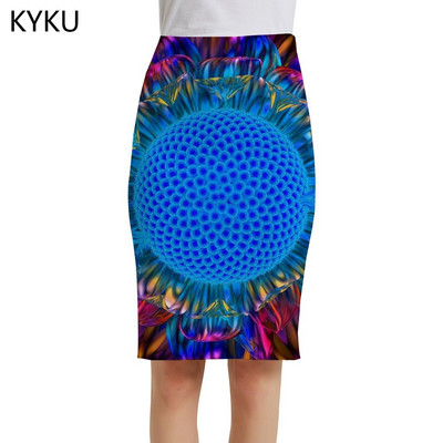 Fuste cu flori de trandafir de marca KYKU Fuste 3d cu flori pentru femei Fuste 3d romantice, elegante, roșii, fuste pentru femei, vară, petrecere cool Nou