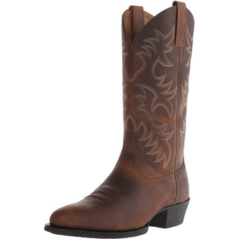 Χειροποίητες ανδρικές μπότες Cowboy Κέντημα Western Boots Ανδρικές μπότες με μύτη Αντιολισθητικές Ανδρικές μπότες ιππασίας Zapatos De Hombre