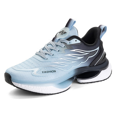 Proljetne ravne svjetleće tenisice za trčanje na vezanje Popcorn potplat Ležerne modne tenisice Udobne mekane potplate Svestrane cipele za muškarce