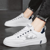 Nové trendy pánske tenisky biele modré pánske ležérne topánky kvalitné ležérne tenisky pánske pohodlné protišmykové pánske balerínky Zapatillas Hombre