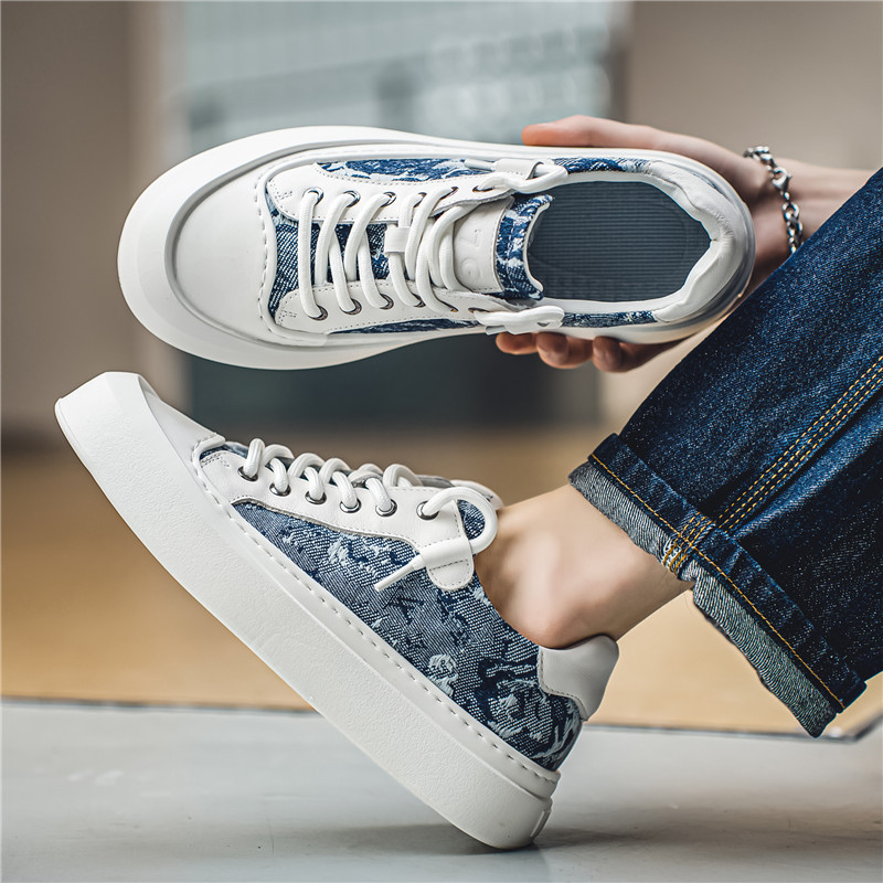 Pánske ležérne plátené topánky, nové jarné, ploché, so šnurovaním, priedušné, módne, vonkajšie, protišmykové, pohodlné, všestranné, pánske topánky