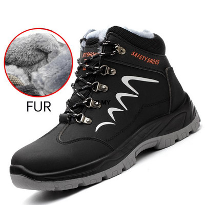 2023, pantofi cu vârf de oțel pentru bărbați, cizme de lucru cu vârf înalt, pantofi de siguranță indestructibil pentru bărbați, pantofi de lucru anti-punctură, cizme de iarnă, pantofi pentru bărbați