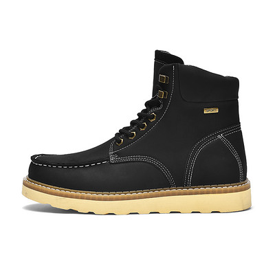 Visoke čizme Muške kožne cipele Modne motociklističke vojne čizme za muškarce Zimske čizme Muške cipele na vezanje Botas Hombre