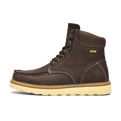 Visoke čizme Muške kožne cipele Modne motociklističke vojne čizme za muškarce Zimske čizme Muške cipele na vezanje Botas Hombre