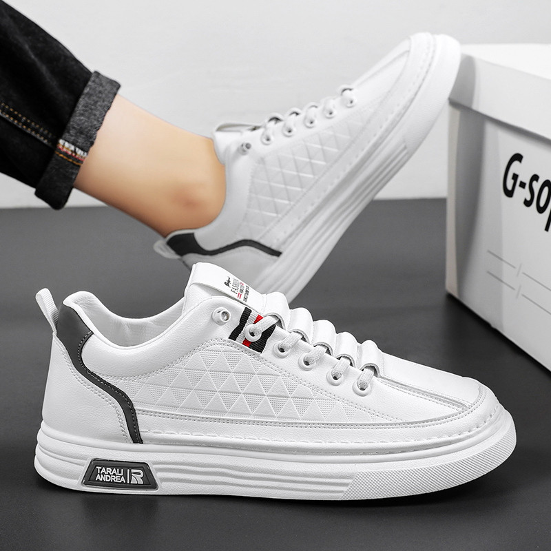 2023 Νέα Ανοιξιάτικα Flat μονόχρωμα ανδρικά αθλητικά παπούτσια με κορδόνια casual outdoor, αντιολισθητικά, ανδρικά παπούτσια με βουλκανιζέ με παντός αγώνα