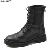 Botine pentru femei 2023 Pantofi cu platformă Cizme negre femei Cizme groase femei Pantofi din femei Chaussure