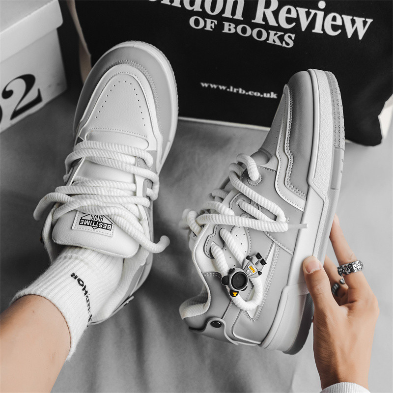 Ανοιξιάτικο casual χοντρό πάτο με στρογγυλή κεφαλή, αντιολισθητικό, άνετο, μαλακό πάτο, παντός τύπου πάνινα παπούτσια Ανδρικά παπούτσια