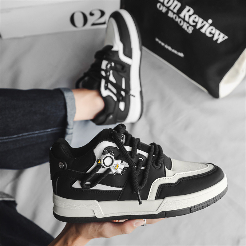 Ανοιξιάτικο casual χοντρό πάτο με στρογγυλή κεφαλή, αντιολισθητικό, άνετο, μαλακό πάτο, παντός τύπου πάνινα παπούτσια Ανδρικά παπούτσια