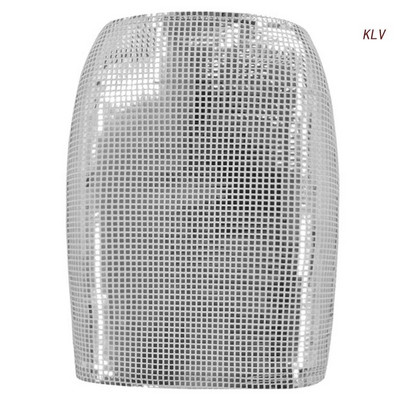 Fusta cu paiete argintiu cu sclipici pentru femei, talie înaltă, sclipitoare, șold deasupra genunchiului, mini fustă creion, pentru petrecere, cocktail, imbracaminte de club