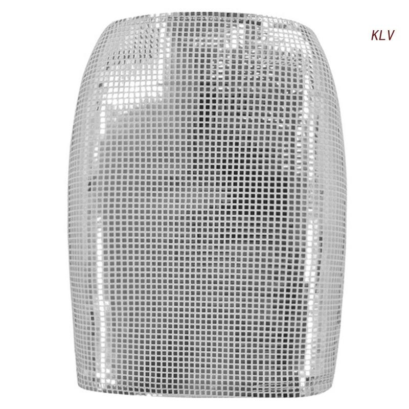 Fusta cu paiete argintiu cu sclipici pentru femei, talie înaltă, sclipitoare, șold deasupra genunchiului, mini fustă creion, pentru petrecere, cocktail, imbracaminte de club