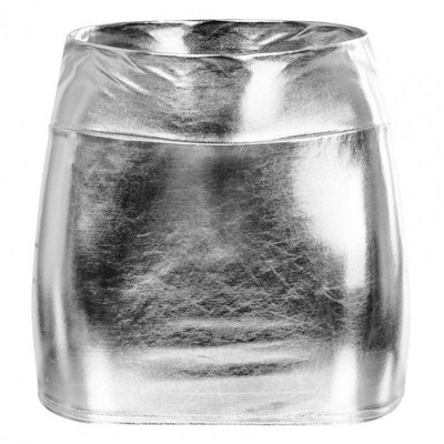 Club Show Sheath Φούστα Λεπτή γυαλιστερή μονόχρωμη μεσαία μέση Clubwear Faux Leather Stage Performance Nightclub Mini Skirt