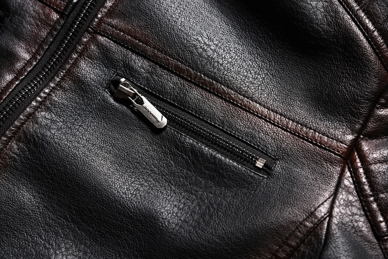 Zimska kožna jakna za 2023. Muški topli kaputi od debljeg flisa od umjetne kože Muška motociklistička vintage vanjska odjeća na rever S-3XL