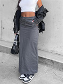 Γυναικείες μακριές φούστες Retro Punk Grunge ίσιο φόρεμα Καλοκαιρινό φθινόπωρο μονόχρωμο Casual E Girl Φούστα Y2K Γυναικεία streetwear