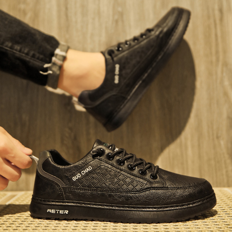 Proljeće Novi brend Muške cipele Poslovne kožne cipele Luksuzne bijele tenisice Trendy Udobne ležerne ravne cipele Dizajn Muške crne