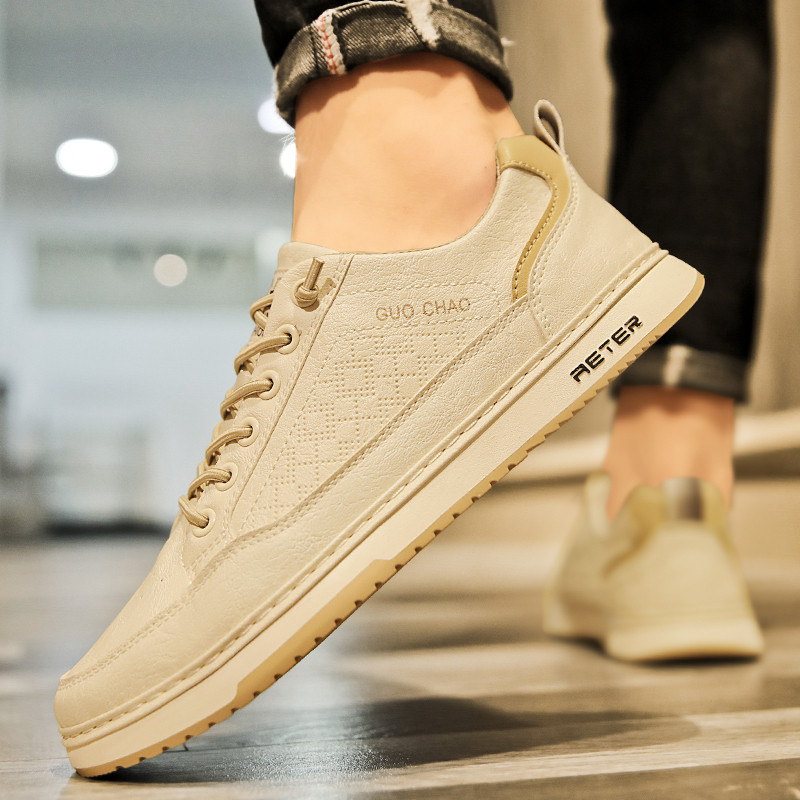 Proljeće Novi brend Muške cipele Poslovne kožne cipele Luksuzne bijele tenisice Trendy Udobne ležerne ravne cipele Dizajn Muške crne