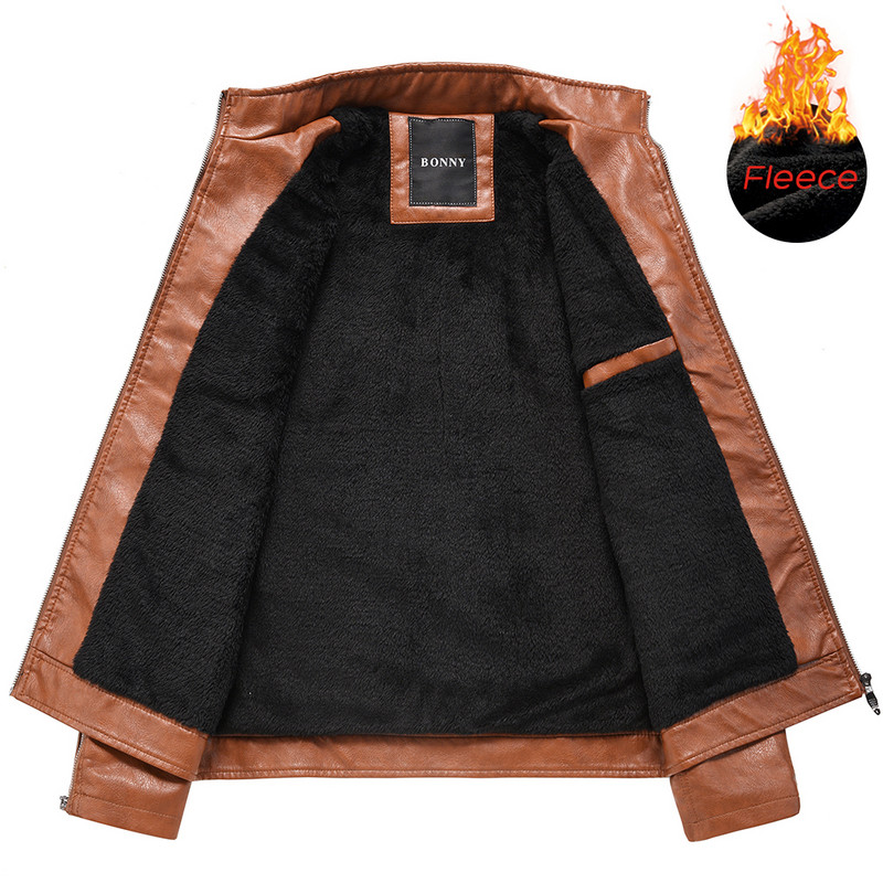 Vyrų, 2022 m. rudens, naujas laisvalaikio motociklo PU odinės striukės paltas Vyrų žieminė madinga kombinuota vintažinė šilta vilnos odinė striukė vyrams