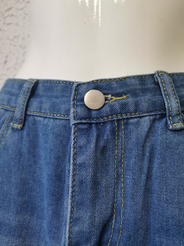 Fusta din denim până la genunchi Toamna 2022, cu buzunar casual, cu talie înaltă, fustă dreaptă din denim, spălat neregulat, învechit, din denim, la mijloc.