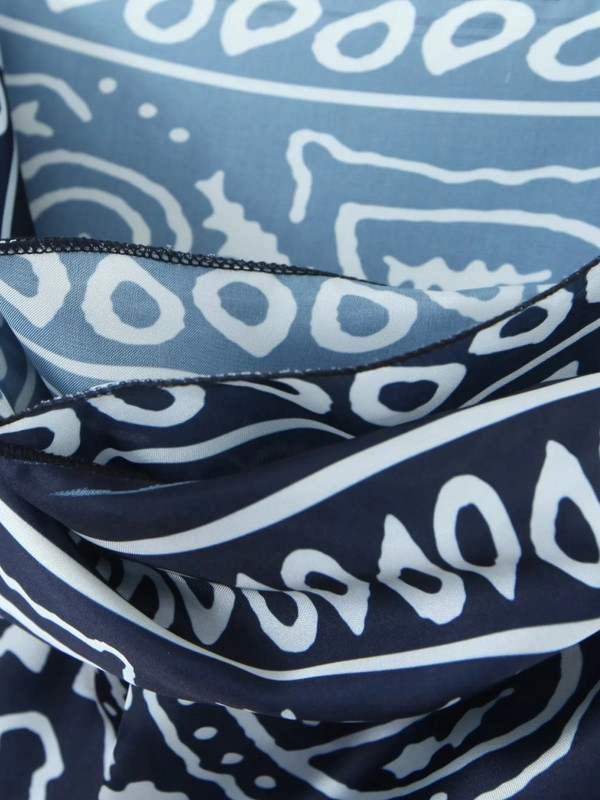 Νέες γυναικείες vintage φούστες Paisley με ψηλόμεσο κορδόνι με παπιγιόν casual φαρδιές μίντι φούστες LUJIA ALAN P3375