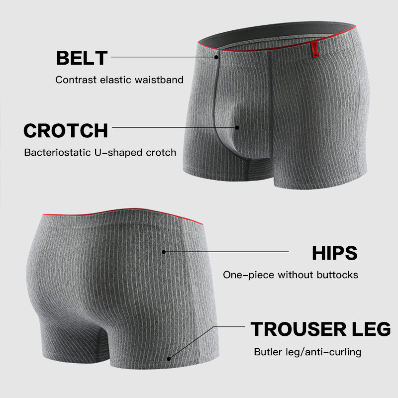 Boxer Ανδρικά Εσώρουχα Σέξι Knickers για Ανδρικά Εσώρουχα Μπόξερ Σλιπ Σορτς Μόδα Εσώρουχα ρίγα κάτω