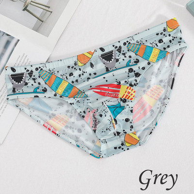 Ανδρικά σέξι μαλακά εμπριμέ εσώρουχα Ανδρικά λεπτά εσώρουχα κολύμβησης Ανδρικά σλιπ μπικίνι με χαμηλή μέση παραλία Εσώρουχα χωρίς ραφές σε Plus Size