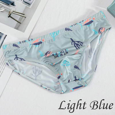 Ανδρικά σέξι μαλακά εμπριμέ εσώρουχα Ανδρικά λεπτά εσώρουχα κολύμβησης Ανδρικά σλιπ μπικίνι με χαμηλή μέση παραλία Εσώρουχα χωρίς ραφές σε Plus Size