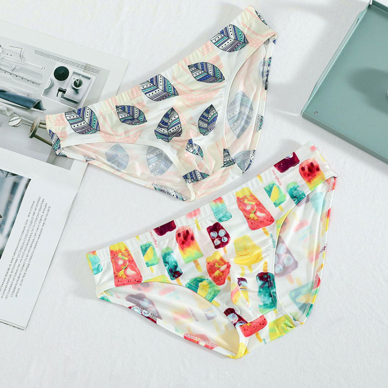 Ανδρικά σέξι μαλακά εμπριμέ εσώρουχα Ανδρικά λεπτά εσώρουχα κολύμβησης Ανδρικά σλιπ μπικίνι με χαμηλή μέση παραλία Εσώρουχα χωρίς ραφές σε Plus Size