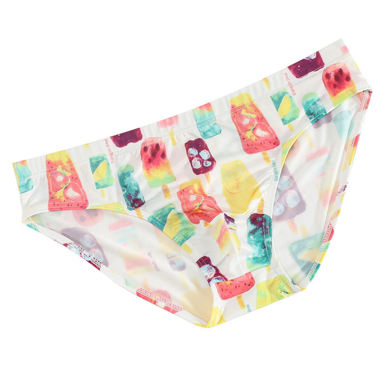 Ανδρικά σέξι μαλακά εμπριμέ εσώρουχα Ανδρικά λεπτά εσώρουχα κολύμβησης Ανδρικά σλιπ μπικίνι με χαμηλή μέση παραλία Εσώρουχα χωρίς ραφές σε Plus Size