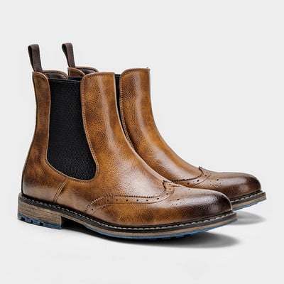 Άνετες δερμάτινες μπότες αμερικανικού στυλ 2024 #al661 Μέγεθος 39~48 Ανδρικές μπότες Chelsea