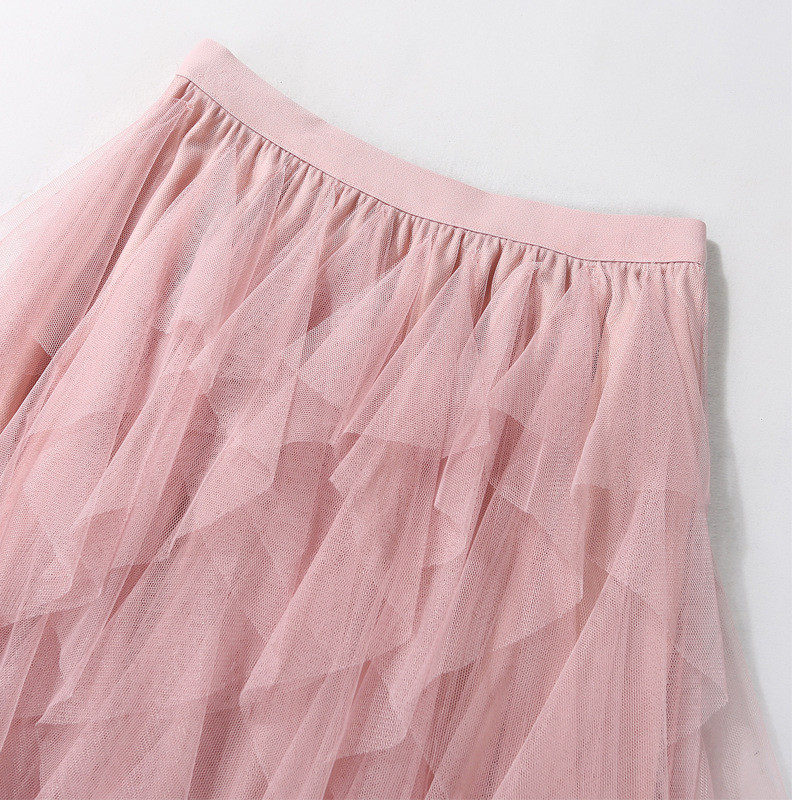 Άνοιξη Καλοκαίρι Tutu μακριές φούστες Γυναικείες Harajuku Saia Μόδα κάτω γυναικεία ρούχα Jupe Femme Casual Mesh Maxi Φούστα Γυναικεία Faldas