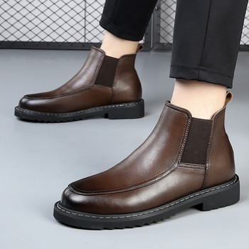 Κλασικό ρετρό στυλ φθινοπωρινές ανδρικές μπότες Chelsea, αδιάβροχες μπότες αδιάβροχες, μπότες μόδας Παπούτσια μοτοσικλέτας