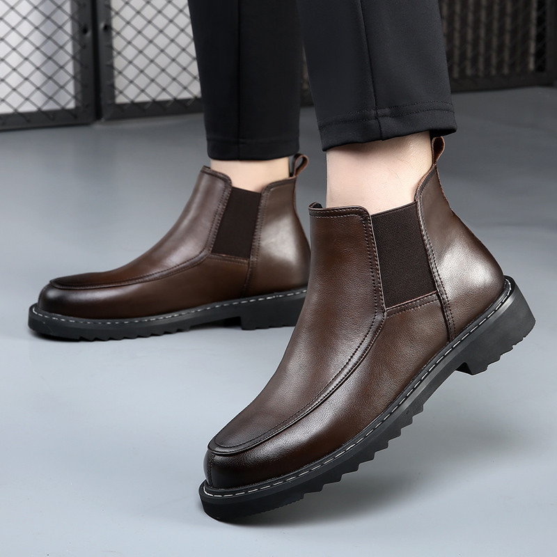 Κλασικό ρετρό στυλ φθινοπωρινές ανδρικές μπότες Chelsea, αδιάβροχες μπότες αδιάβροχες, μπότες μόδας Παπούτσια μοτοσικλέτας