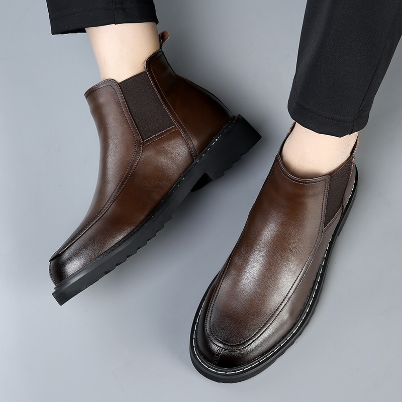 Κλασικό ρετρό στυλ φθινοπωρινές ανδρικές μπότες Chelsea, αδιάβροχες μπότες αδιάβροχες, μπότες μόδας Παπούτσια μοτοσικλέτας