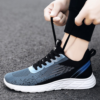 2023 Пролетни мрежести дишащи ежедневни маратонки с плоско дъно Мъжки външни противоплъзгащи се модни удобни плътни универсални мъжки обувки