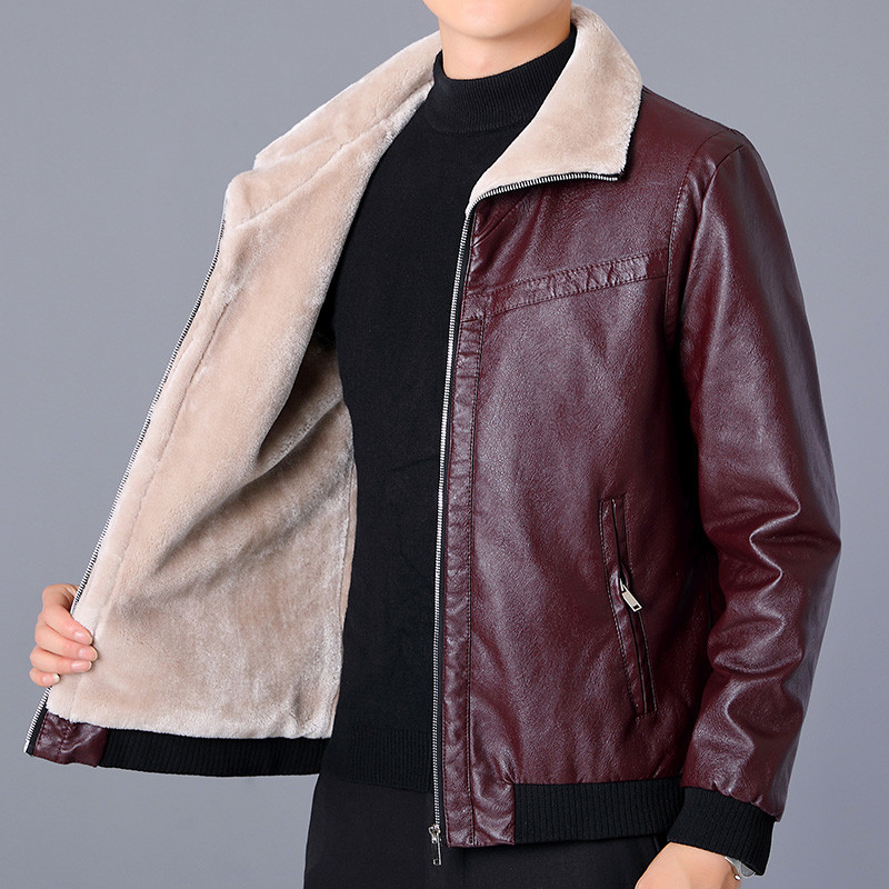 Νέα ανδρικά δερμάτινα μπουφάν μοτοσικλέτας Fashion Biker Vintage δερμάτινο παλτό ανδρικό φλις ζεστό casual επώνυμα ανδρικά ρούχα 2022