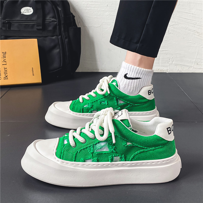 Pánske topánky 2023 Jarné a jesenné okrúhle špičky so šnurovaním, univerzálne, ležérne, protišmykové, priedušné, módne, pohodlné, trendy, tenisky pre mužov