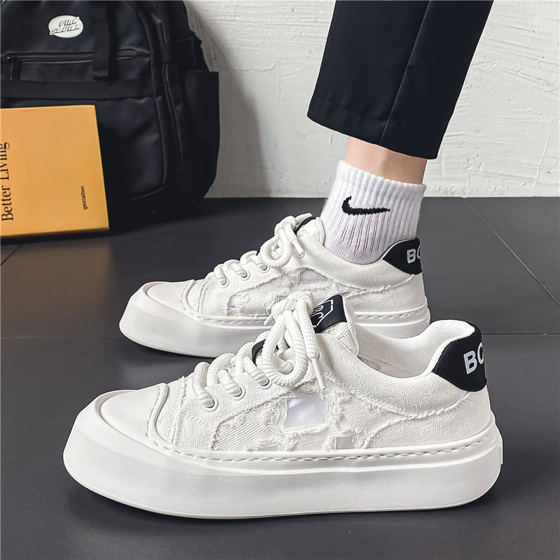 Pánske topánky 2023 Jarné a jesenné okrúhle špičky so šnurovaním, univerzálne, ležérne, protišmykové, priedušné, módne, pohodlné, trendy, tenisky pre mužov