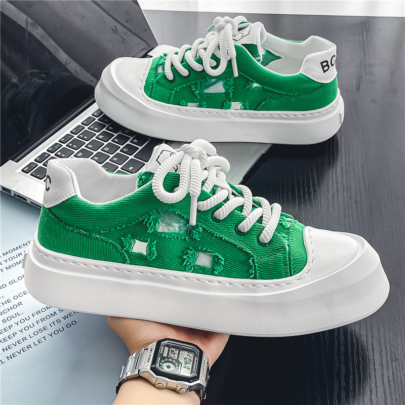 Pánske topánky 2023 Jarné a jesenné okrúhle špičky so šnurovaním, univerzálne, ležérne, protišmykové, priedušné, módne, pohodlné, trendy, tenisky pre mužov