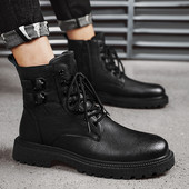 Νέο ανδρικό φόρεμα casual νυφικό υψηλής ποιότητας δερμάτινο μποτάκι ευέλικτο με αντιολισθητικό ανθεκτικό βελούδινο και άνετες ζεστές μπότες