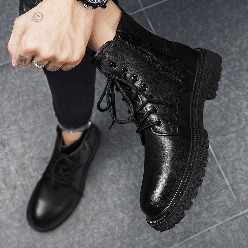 Νέο ανδρικό φόρεμα casual νυφικό υψηλής ποιότητας δερμάτινο μποτάκι ευέλικτο με αντιολισθητικό ανθεκτικό βελούδινο και άνετες ζεστές μπότες