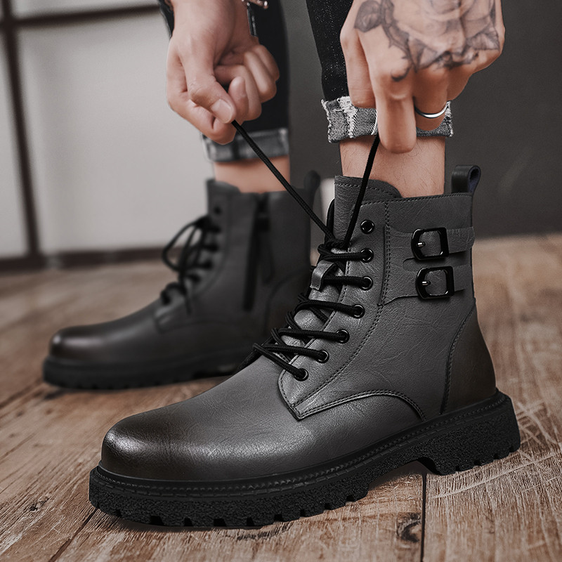 Νέο ανδρικό φόρεμα casual νυφικό υψηλής ποιότητας δερμάτινο μποτάκι ευέλικτο με αντιολισθητικό ανθεκτικό βελούδινο και άνετες ζεστές μπότες