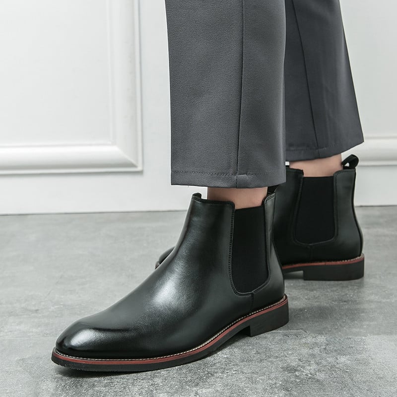 Ανδρικές μπότες Chelsea από μαλακό δέρμα 2023 Μπότες επώνυμων σχεδιαστών Fashion Casual επαγγελματικά μποτάκια Comfort Μπότες με χαμηλό τακούνι Μέγεθος 38-46