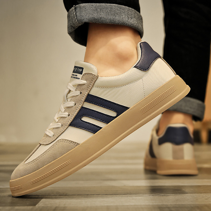 2023 Νέο Ανοιξιάτικο επίπεδο πάτο με κορδόνια Ανδρικά αθλητικά παπούτσια Casual Outdoor Αντιολισθητικά Άνετα Μόδα Breathable Ανδρικά παπούτσια Vulcanize