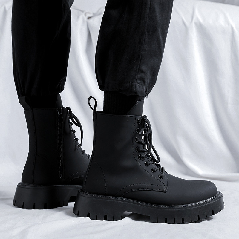 Επώνυμα πολυτελείας Μαλακή σόλα Δερμάτινες μπότες Ανδρικές μπότες Tide Ins Κοντές μπότες Μοτοσικλέτας Μπότες εργαλείων Ψηλοκάβαλο outdoor Cowboy Boot Senior