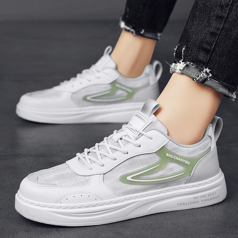 Pánske ležérne ploché šnurovacie topánky na jar 2023, pánske pevné plytké tenisky, pánska móda, pohodlné pánske vulkanizované topánky