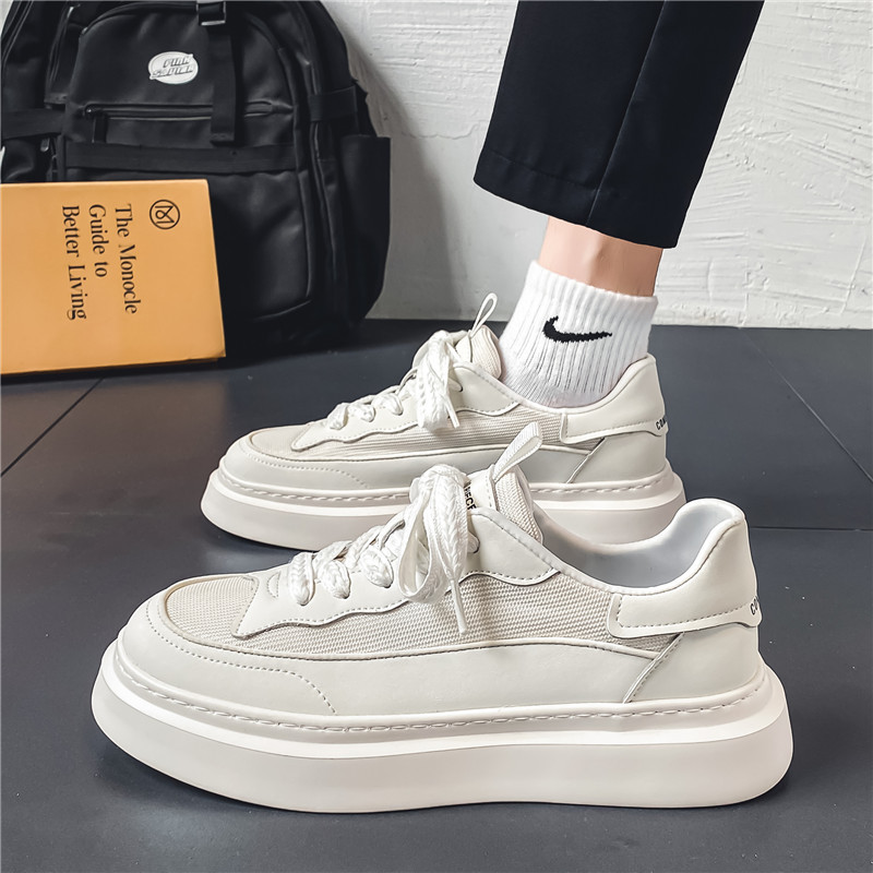 Pantofi casual pentru bărbați, cu șireturi, la modă, în aer liber, anti-alunecare, confortabili, fund moale, respirabil, pantofi vulcanizați, solidi, pentru bărbați.