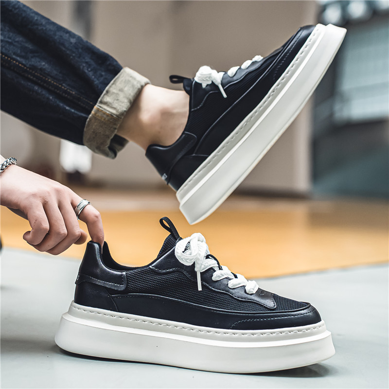 Pantofi casual pentru bărbați, cu șireturi, la modă, în aer liber, anti-alunecare, confortabili, fund moale, respirabil, pantofi vulcanizați, solidi, pentru bărbați.