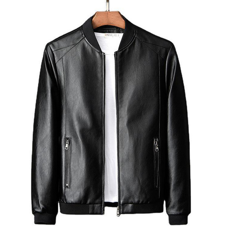 M-8XL Muške jakne veće veličine Proljeće Jesen Kožna jakna Muška kožna jakna sa stojećim ovratnikom Modni kauzalni kaput Muški kožni kaput